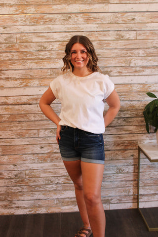 Judy Blue HW Tummy Control Cool Shorts - Trudy's Trendy Boutique