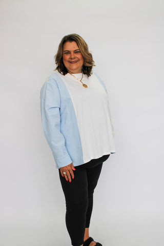 Striped Fusion Jersey Top Reg/Curvy - Trudy's Trendy Boutique