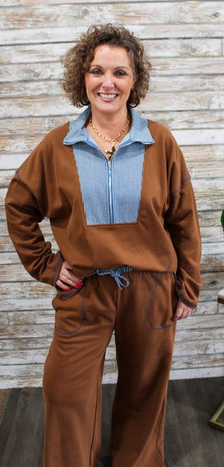 Metro Zip Up Sweatshirt - Trudy's Trendy Boutique