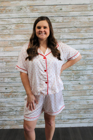 Valentine Satin PJ Set - Trudy's Trendy Boutique