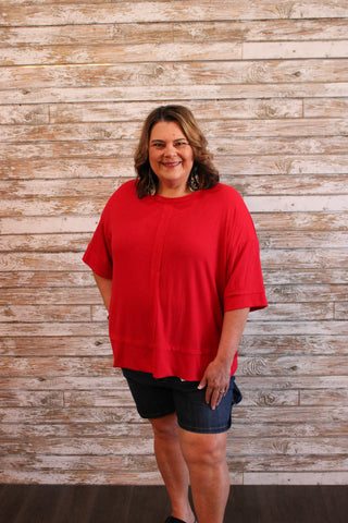 You're Worth It Top/Curvy - Trudy's Trendy Boutique