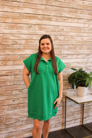 Fashion Sense Scalloped Dress - Trudy's Trendy Boutique