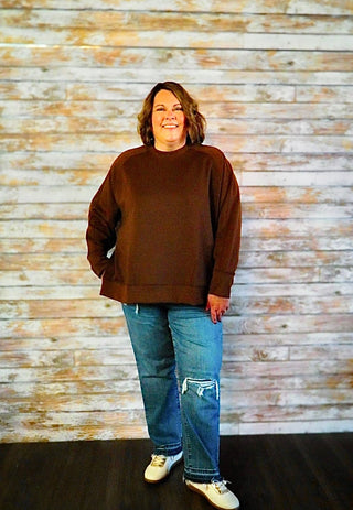 Judy Blue MR BF Release Hem Jeans/Curvy - Trudy's Trendy Boutique