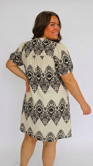 Sweet Stroll Printed Dress/Curvy - Trudy's Trendy Boutique