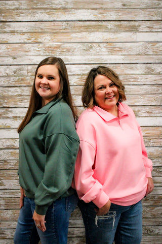 The Weekend Scuba Pullover/Curvy - Trudy's Trendy Boutique