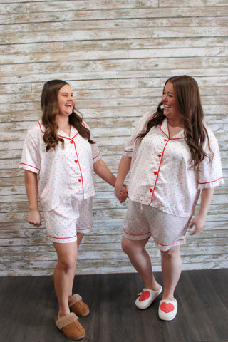 Valentine Satin PJ Set - Trudy's Trendy Boutique