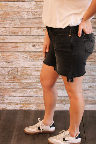 Judy Blue Cut Off Dad Shorts - Trudy's Trendy Boutique