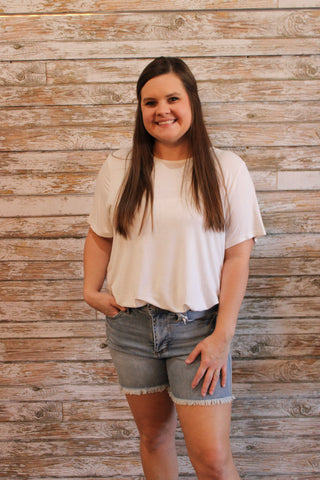 Judy Blue HW TC Fray Shorts - Trudy's Trendy Boutique