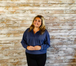 Sleek Retreat Scuba Half Zip - Trudy's Trendy Boutique