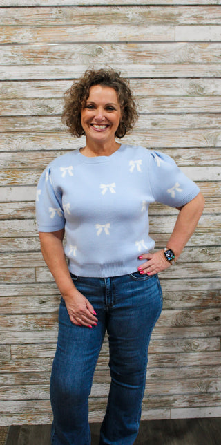 Hello Darling Bow Sweater - Trudy's Trendy Boutique