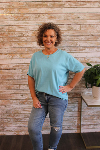 Basic Crew Shortsleeve Top - Trudy's Trendy Boutique