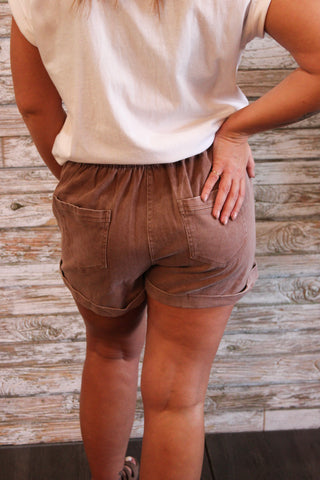 Unspoken Brown Shorts - Trudy's Trendy Boutique