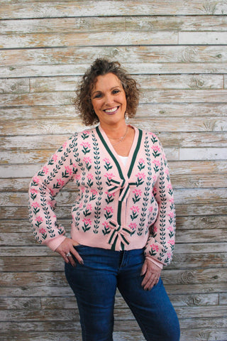 Blossom Bow Cardigan - Trudy's Trendy Boutique