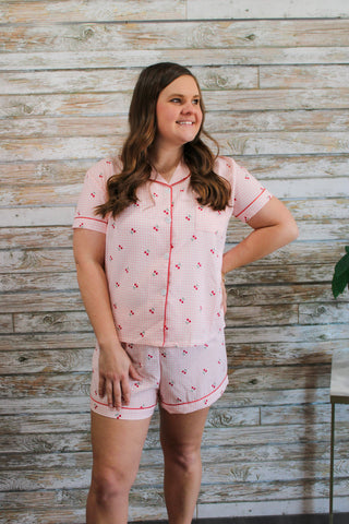 Cherry Pajamas - Trudy's Trendy Boutique
