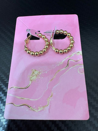 Gold Small Beaded Earrings - Trudy's Trendy Boutique