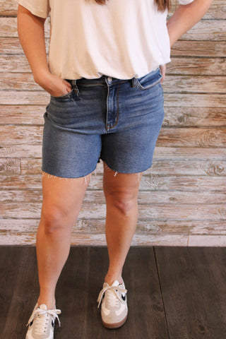 Judy Blue High Waist Shorts/Dark - Trudy's Trendy Boutique