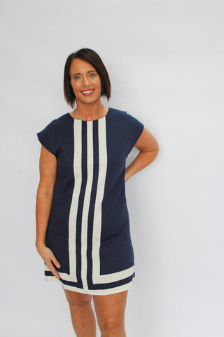 Seaside Stripe Linen Dress - Trudy's Trendy Boutique