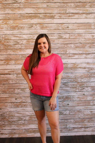 Aria Crochet Knit Sweater - Trudy's Trendy Boutique