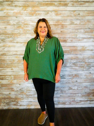 Safari Chic Dolman Top/Curvy - Trudy's Trendy Boutique