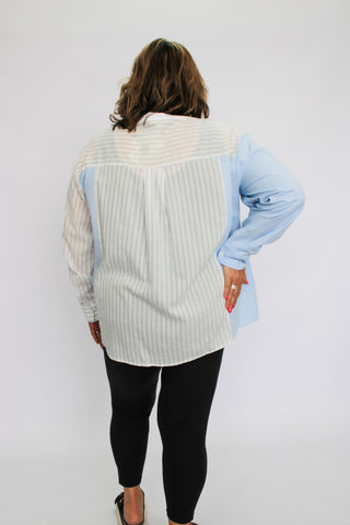 Striped Fusion Jersey Top Reg/Curvy - Trudy's Trendy Boutique