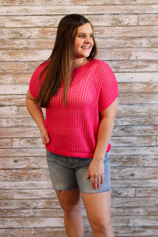 Aria Crochet Knit Sweater - Trudy's Trendy Boutique