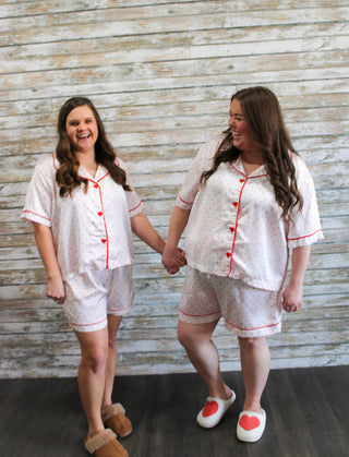 Valentine Satin PJ Set - Trudy's Trendy Boutique