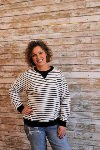 Heritage Striped Pullover - Trudy's Trendy Boutique