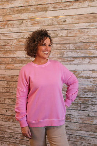 Vintage Dye Fleece Pullover - Trudy's Trendy Boutique