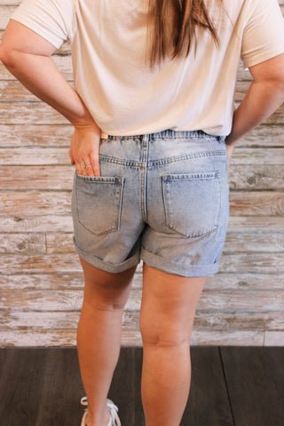 KanCan Paper Bag Jean Shorts - Trudy's Trendy Boutique