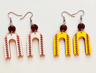 Baseball Earrings