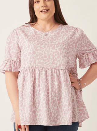 She's Spotted Mauve Top - Trudy's Trendy Boutique