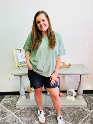 Judy Blue Cut Off Dad Shorts