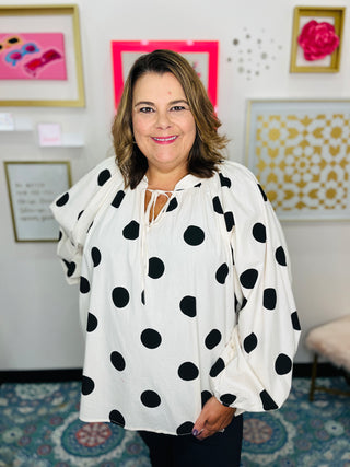 Playful Polka Balloon Top
