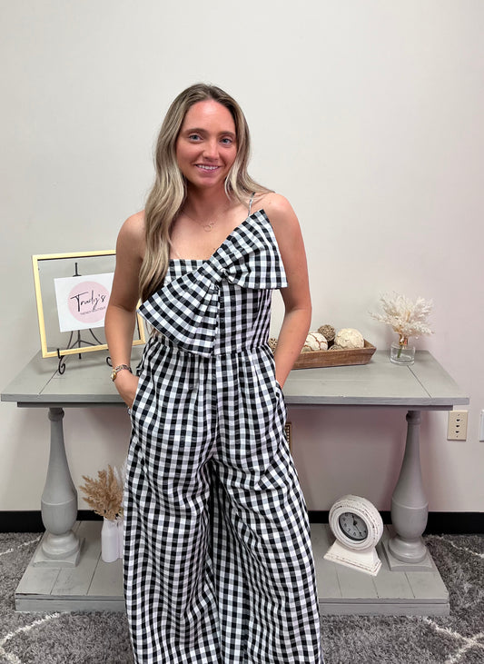 Gingham Check Jumpsuit