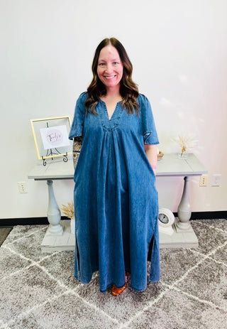 Dressed To Impress Denim Dress
