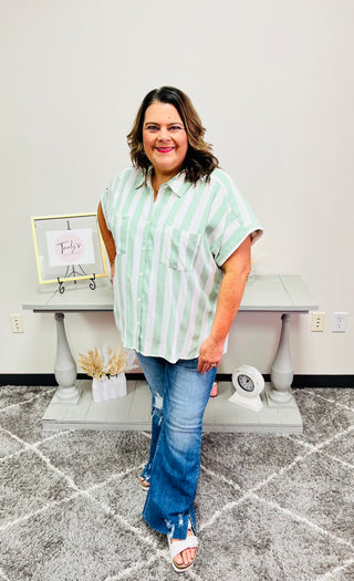 Power Stripes Top/Curvy