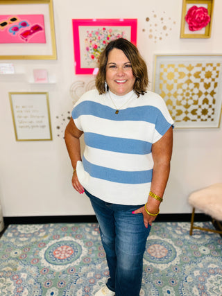 Cozy in Stripes/Light Blue