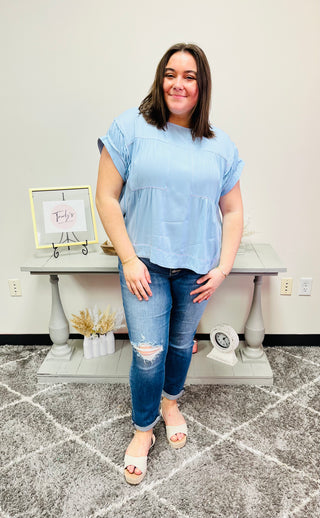 Boatneck Babydoll Top