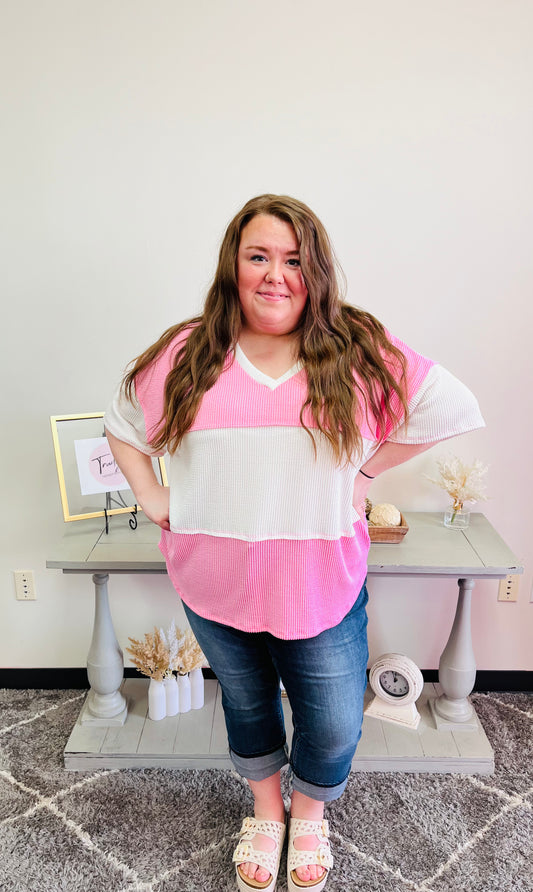 Stick With It Colorblock Top