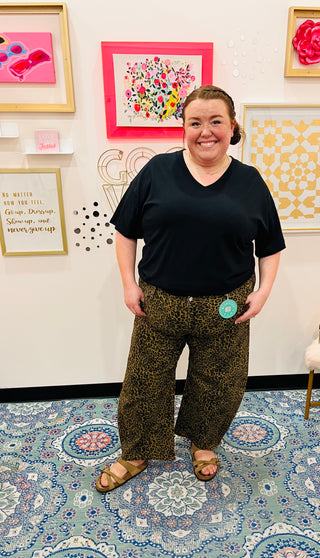 Cheetah Barrel Jeans/Curvy