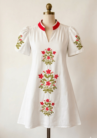 Garden Lane Embroidered Dress - Trudy's Trendy Boutique