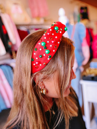 Christmas Jingle Bell Seed Bead Headband