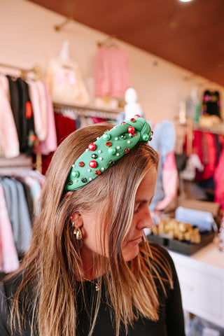 Christmas Jingle Bell Seed Bead Headband