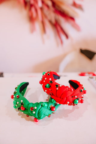 Christmas Jingle Bell Seed Bead Headband