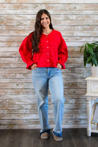 Petal Ruffle Top - Trudy's Trendy Boutique