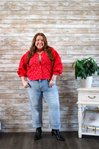 Petal Ruffle Top - Trudy's Trendy Boutique