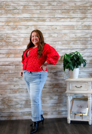 Petal Ruffle Top - Trudy's Trendy Boutique
