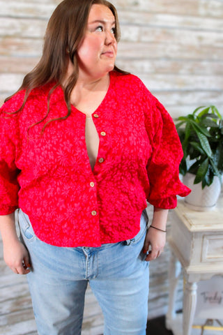 Petal Ruffle Top - Trudy's Trendy Boutique