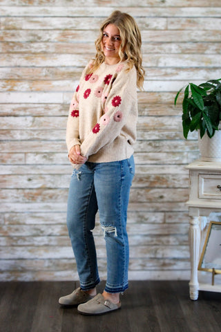 Petal Stitch Sweater - Trudy's Trendy Boutique