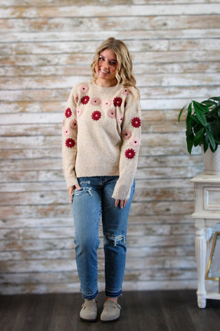 Petal Stitch Sweater - Trudy's Trendy Boutique